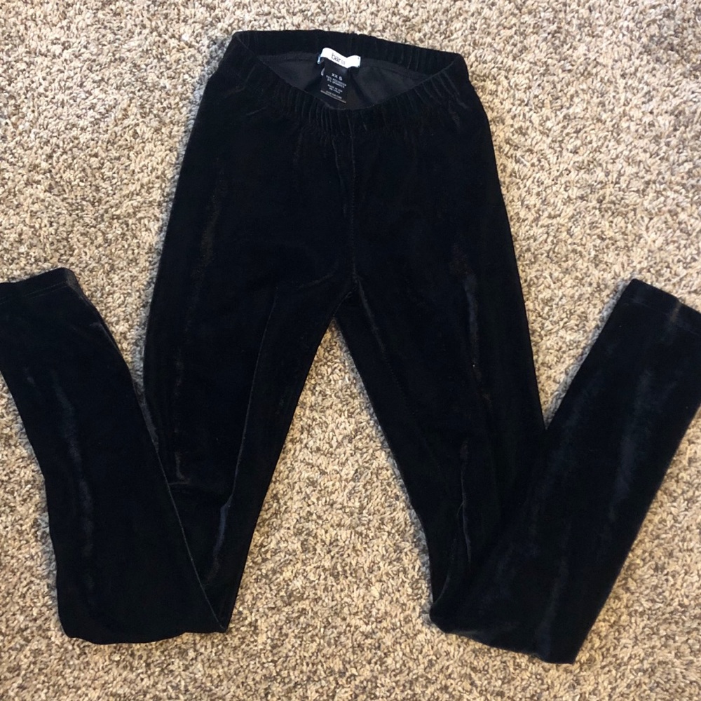 Black Velvet Leggings XXS